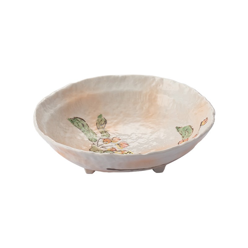 Eco-friendly artisan bowl with vibrant floral motifs