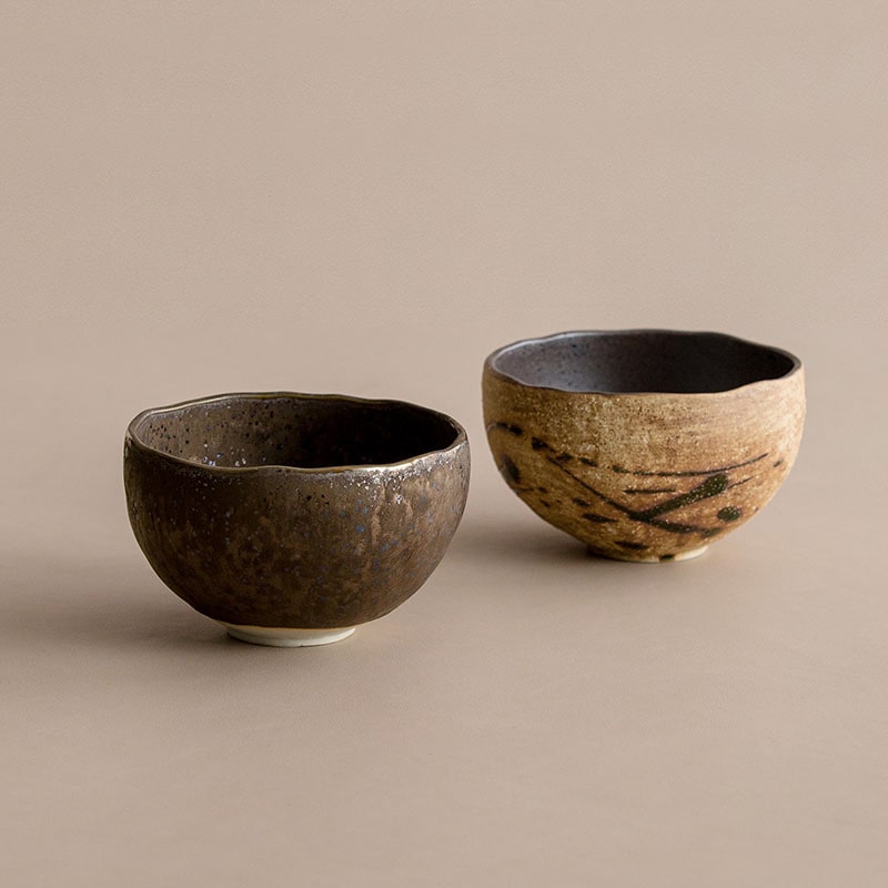 Artisanal bowls in minimalist design.