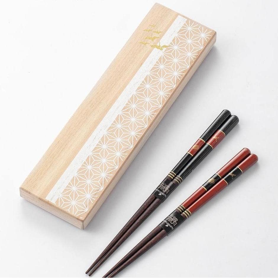 Beautifully packaged chopsticks set with cherry blossom designs