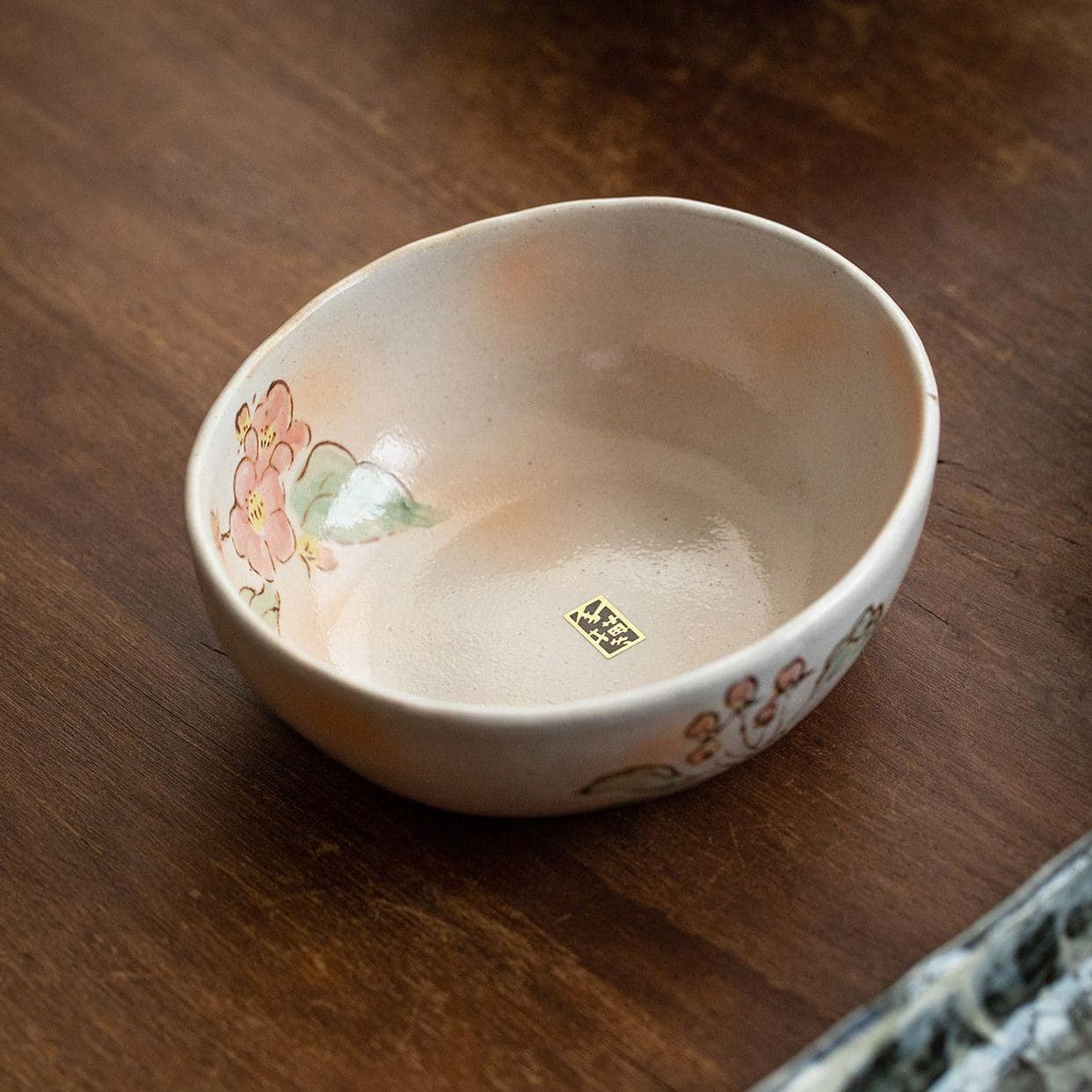 Elegant floral ceramic bowl ideal for serving soups