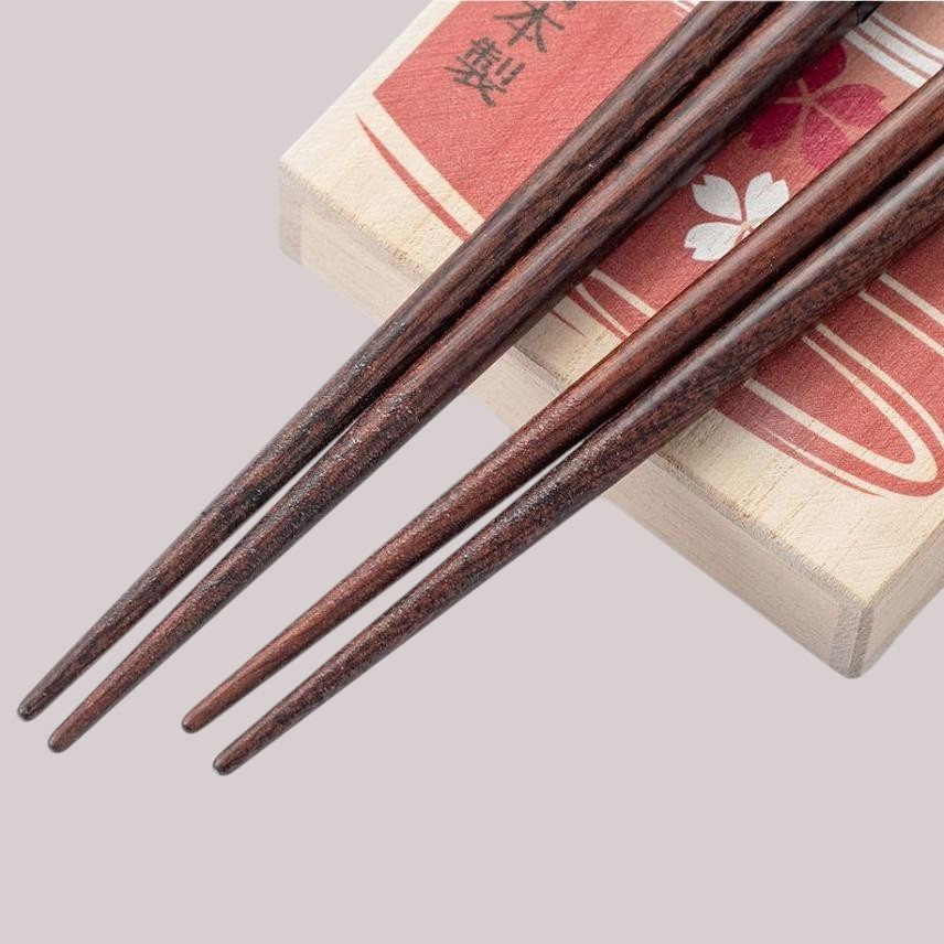 Beautifully packaged chopsticks set with cherry blossom designs