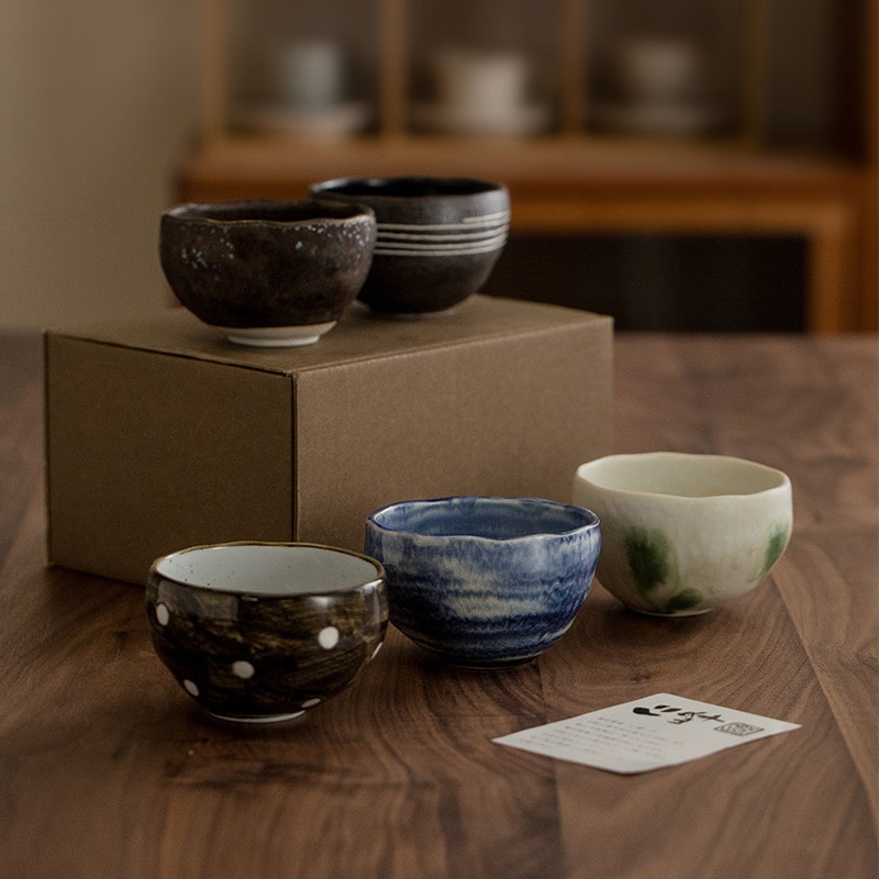 Handcrafted ceramic bowls with unique designs