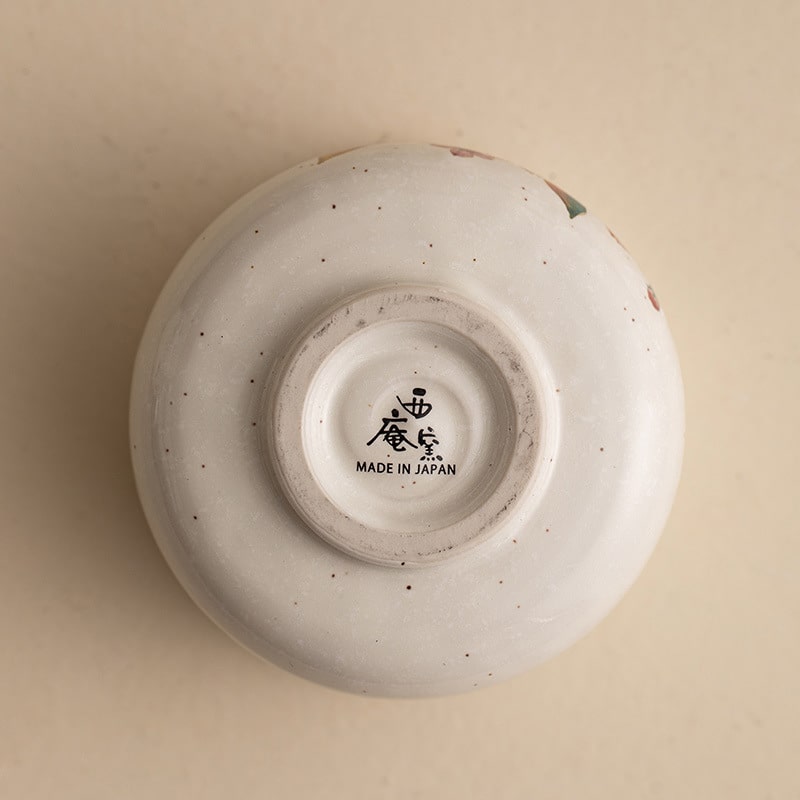 Bottom view of Japanese ceramic cup with "Made in Japan" marking