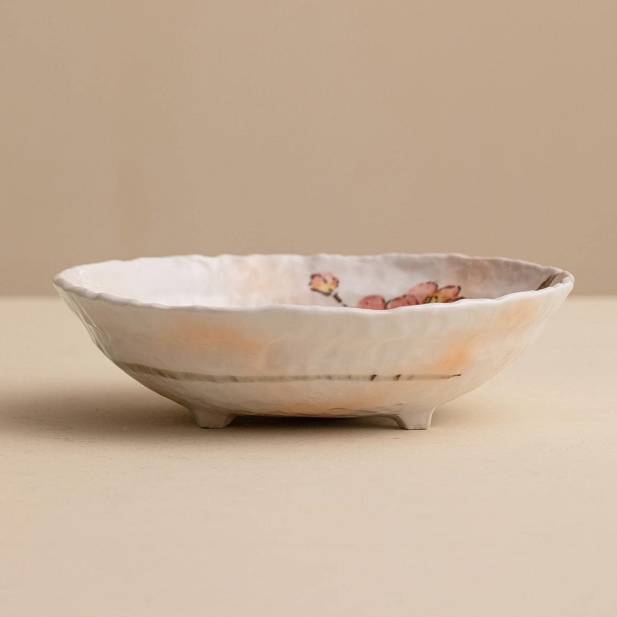 Eco-friendly artisan bowl with vibrant floral motifs