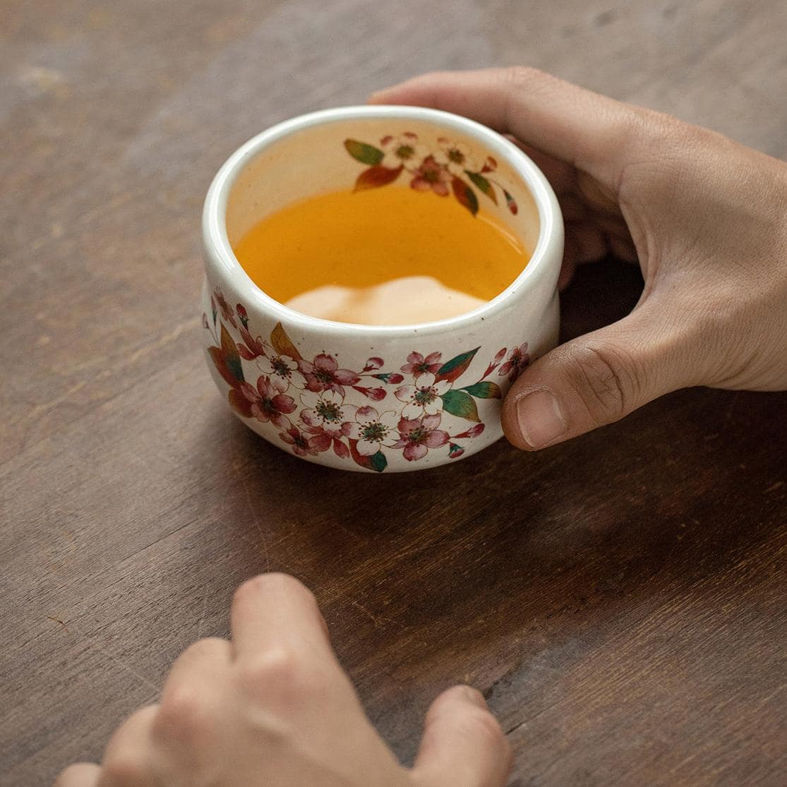 Bottom view of Japanese ceramic cup with "Made in Japan" marking