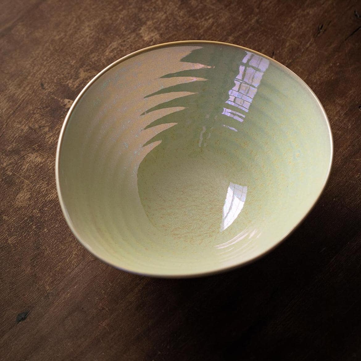 Handcrafted ceramic bowl with food plating