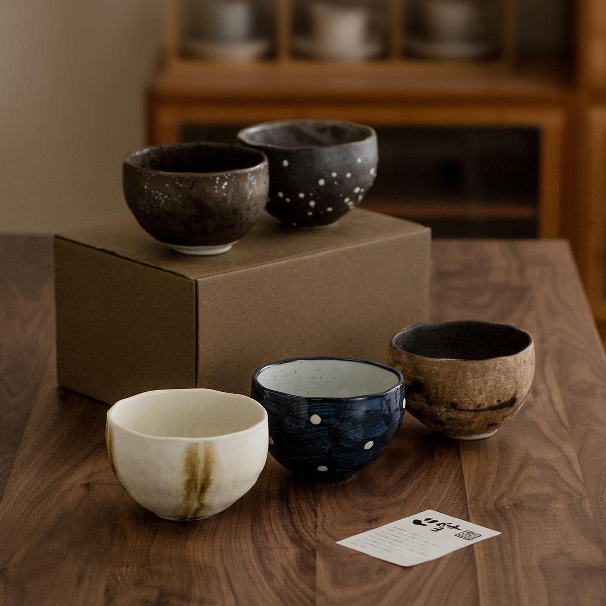 Artisan ceramic bowls with earthy and ocean-inspired tones