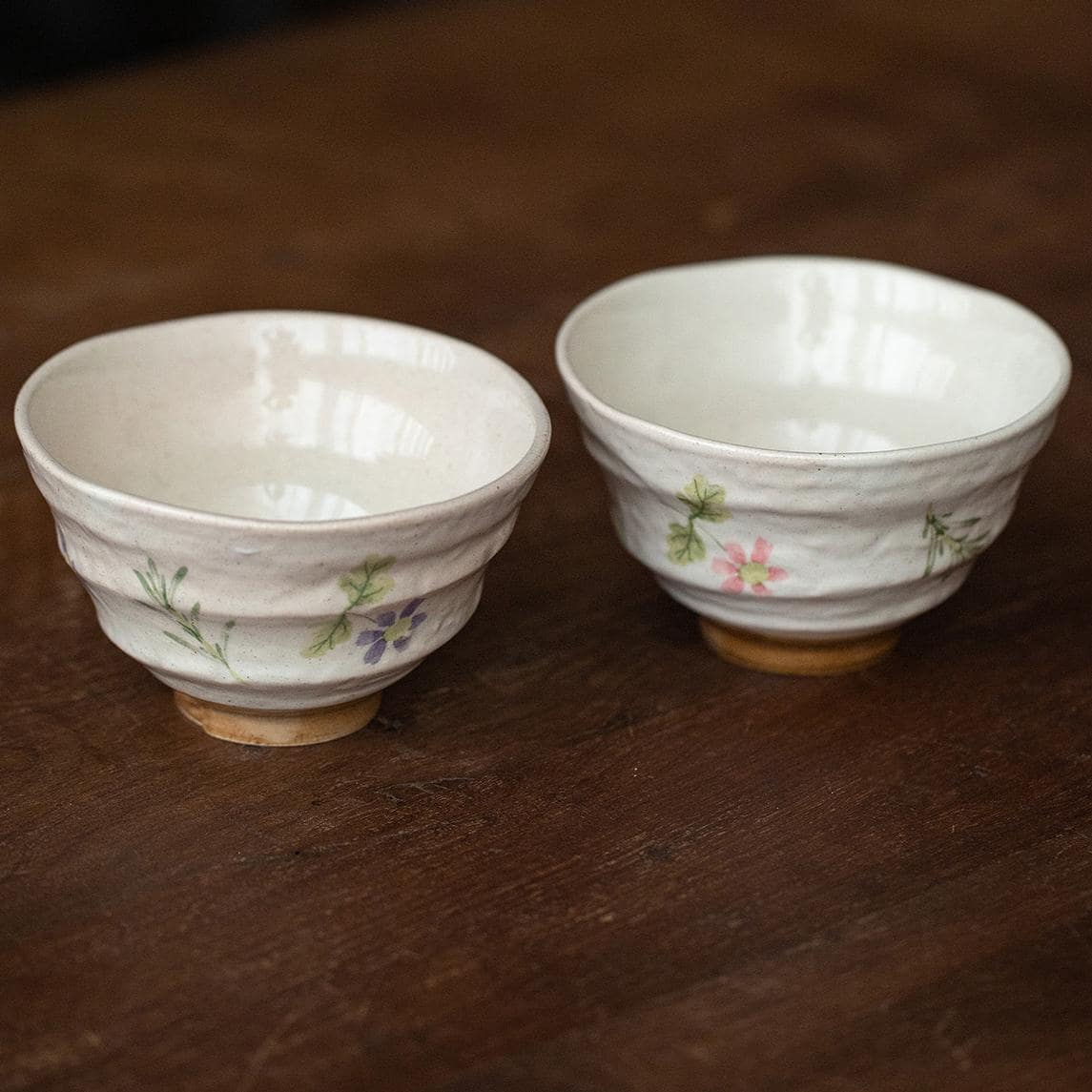 Close-up of a handcrafted ceramic bowl held in hands