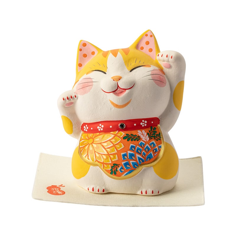 Japanese Shiba Inu and Maneki-Neko figurines for desk décor