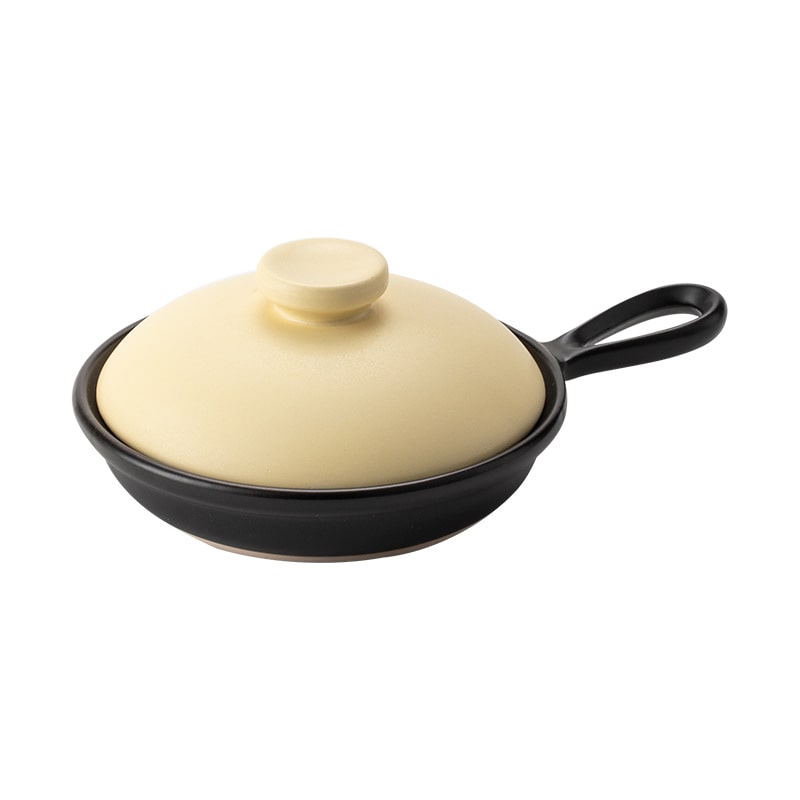 Elegant ceramic frying pan with lid for everyday cooking