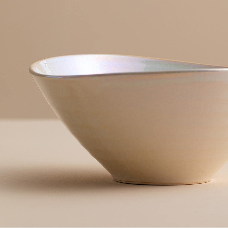 Handcrafted ceramic bowl with food plating