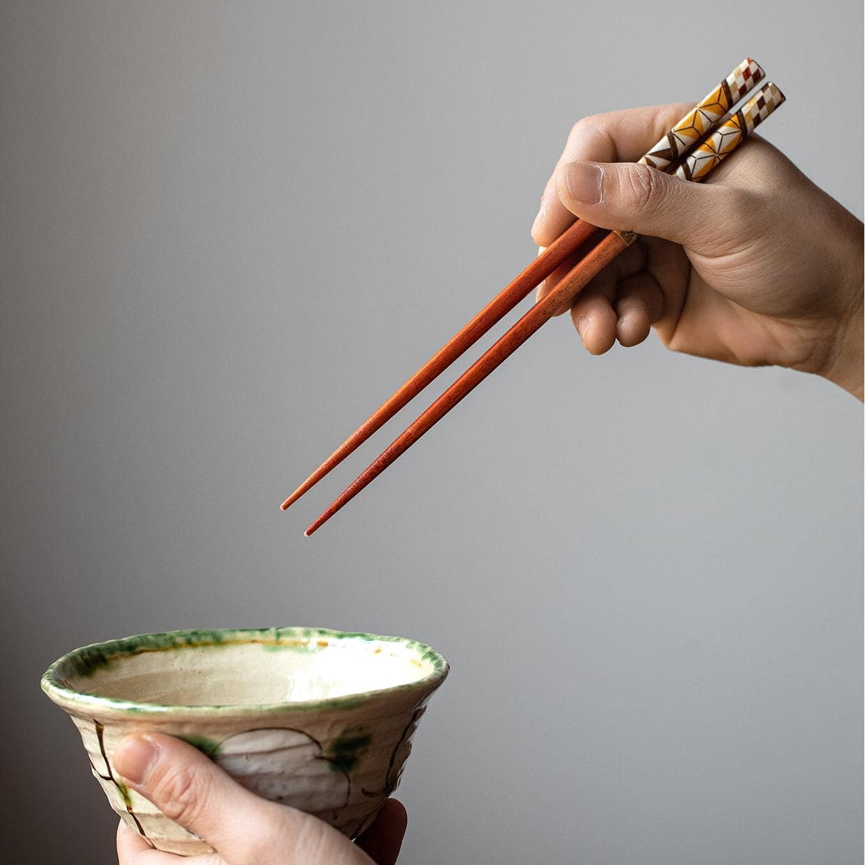 Beautifully lacquered chopsticks with intricate designs