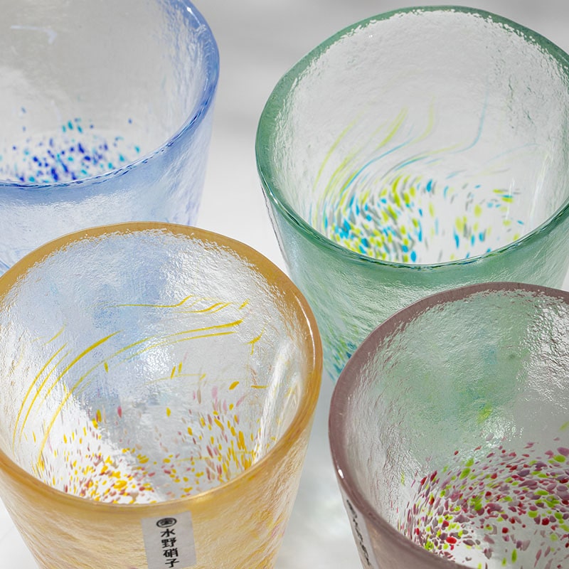 Eco-friendly artistic glass tumblers for beverages