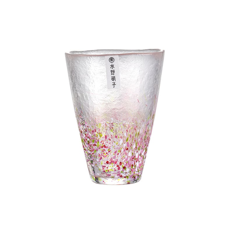 Durable handcrafted glass tumblers in radiant hues