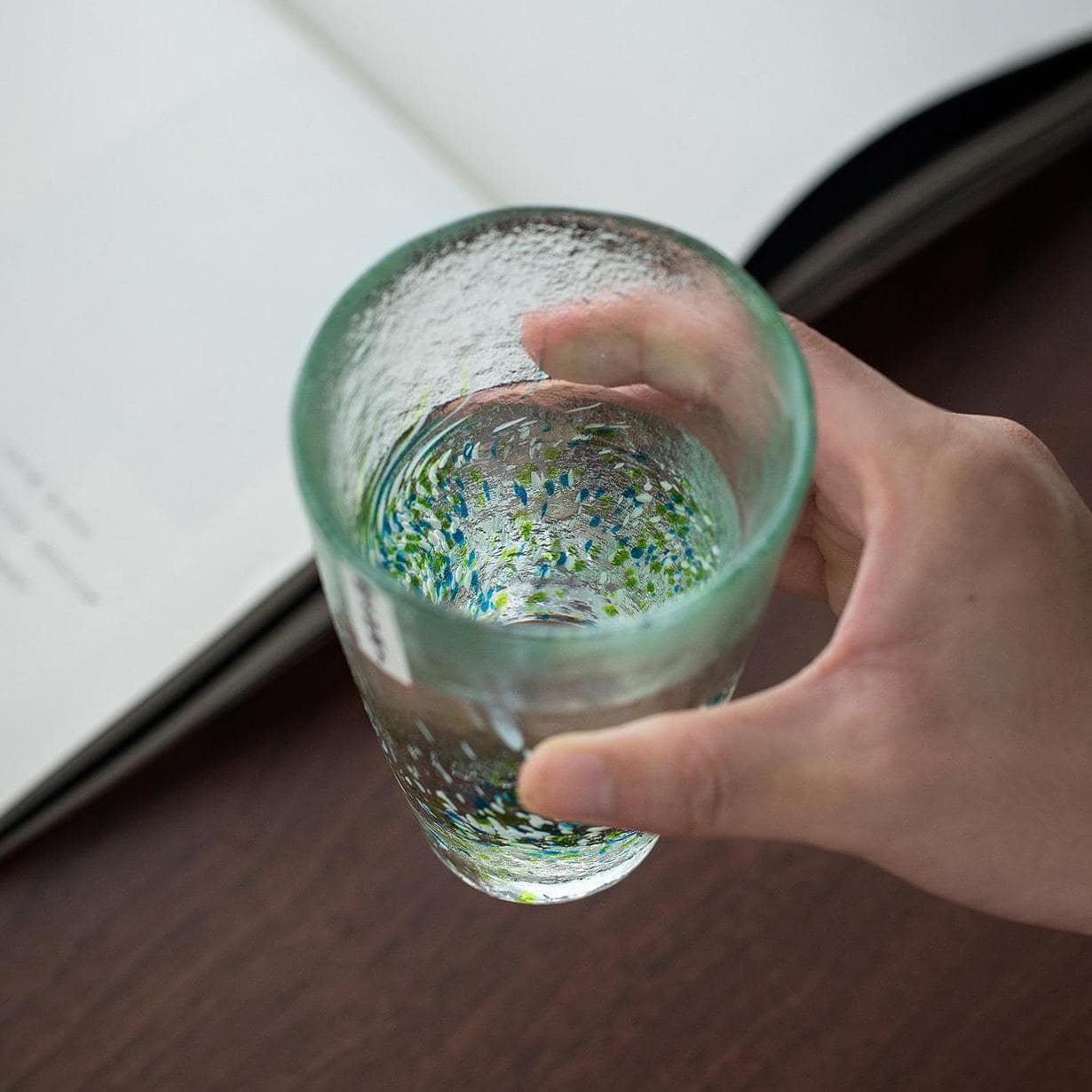 Vibrant colorful glass tumblers for modern dining