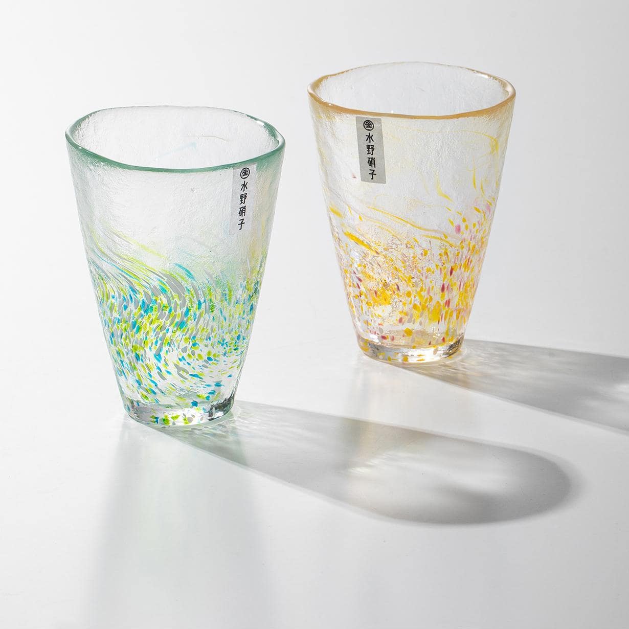 Eco-friendly artistic glass tumblers for beverages