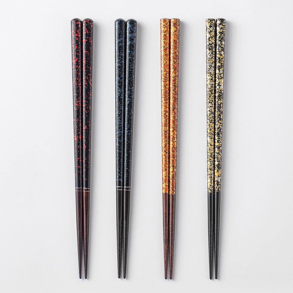 Four pairs of premium lacquered chopsticks with unique patterns