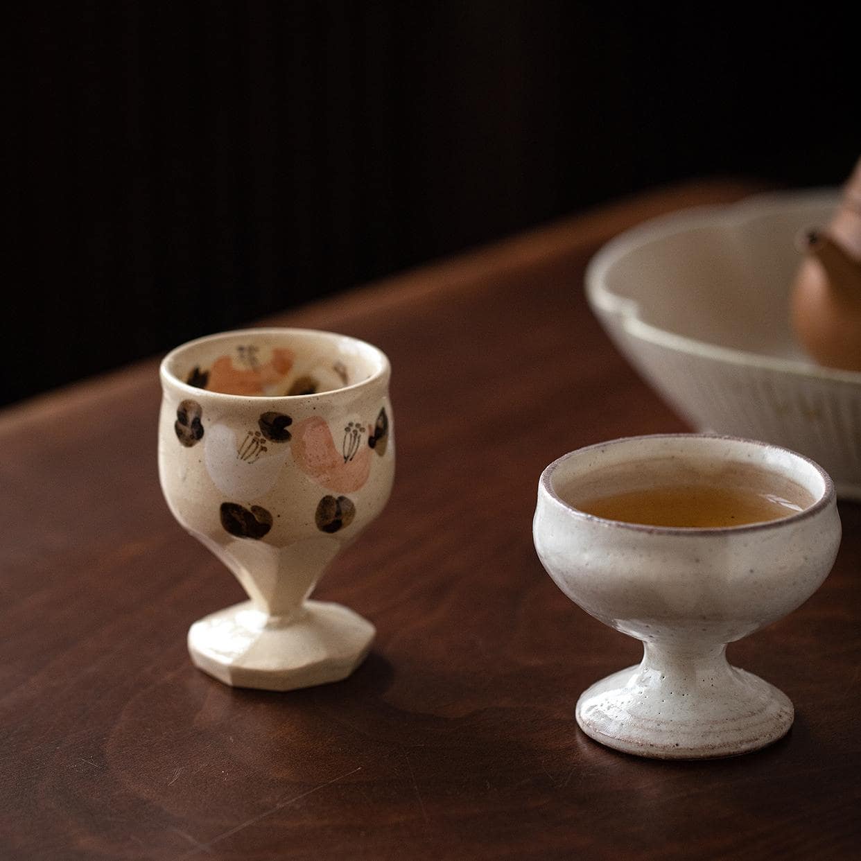 Eco-friendly ceramic cups with traditional and modern motifs