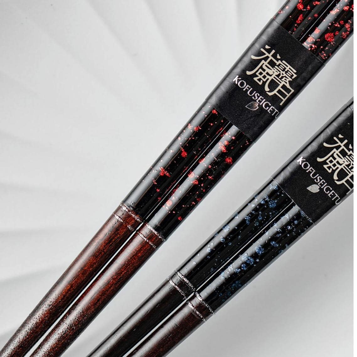 Four pairs of premium lacquered chopsticks with unique patterns