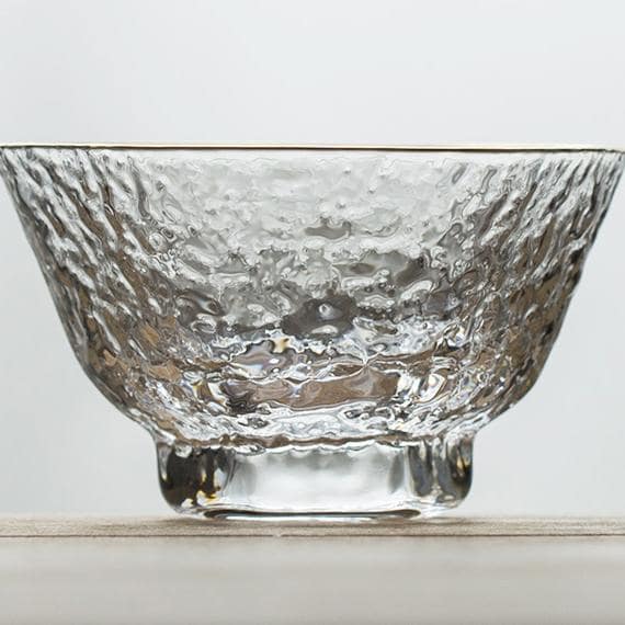 Toyo Sasaki Japanese glassware reflecting light beautifully