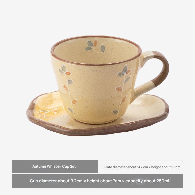 Handcrafted Floral Ceramic Cup & Saucer - Elegant Drinkware