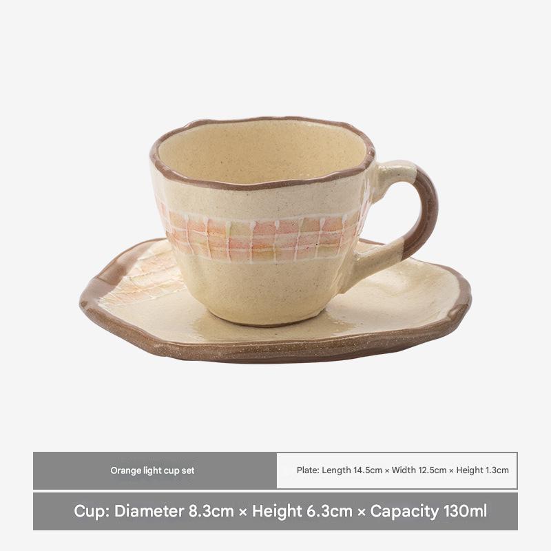 Handcrafted Floral Ceramic Cup & Saucer - Elegant Drinkware