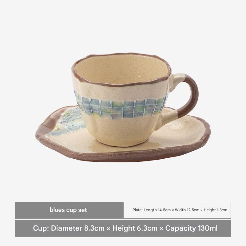 Handcrafted Floral Ceramic Cup & Saucer - Elegant Drinkware