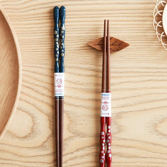 Elegant Japanese chopsticks with intricate floral patterns