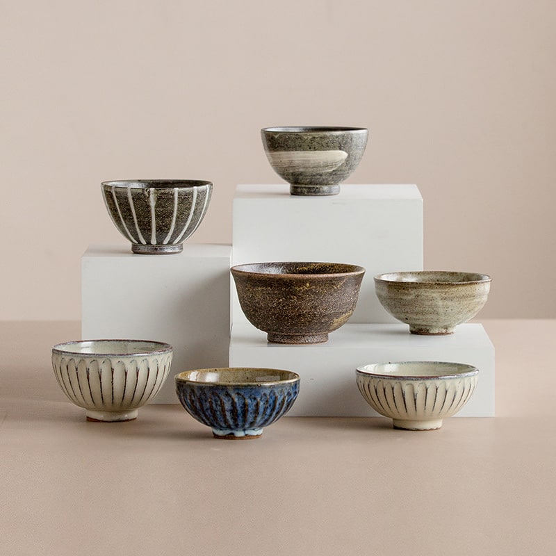 Stylish ribbed ceramic bowls for dining table essentials