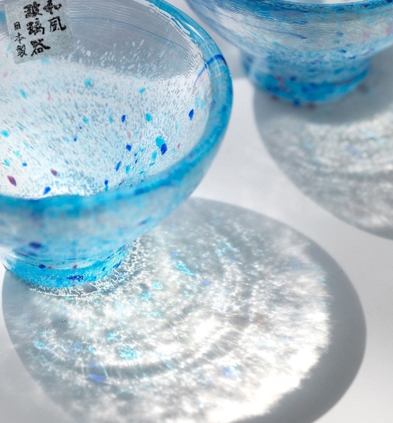 Stylish and durable glass sake cups perfect for gifting.