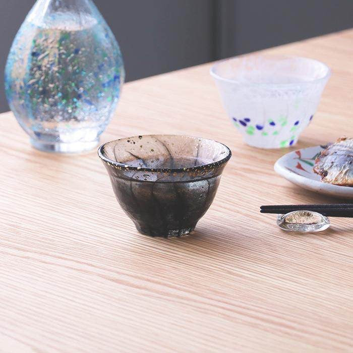 Stylish and durable glass sake cups perfect for gifting.