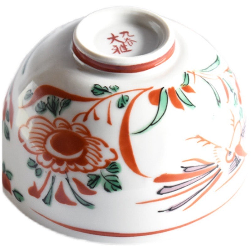 Elegant Japanese rice bowls with traditional hand-painted art.