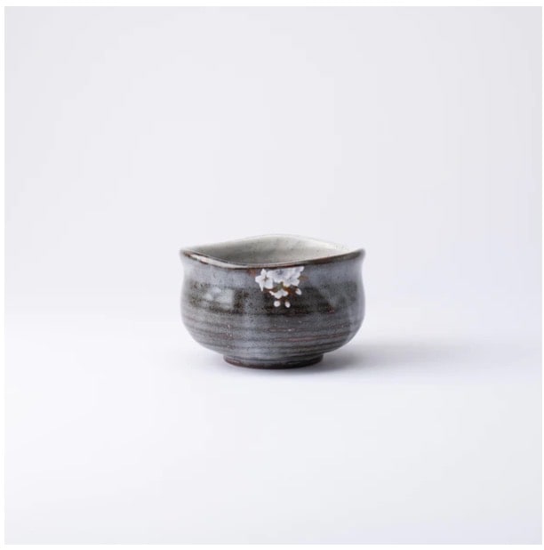 Japanese ceramic tea cup with textured finish