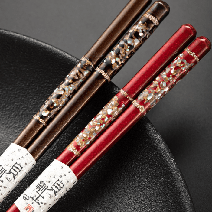 Premium chopstick set displayed with elegant designs