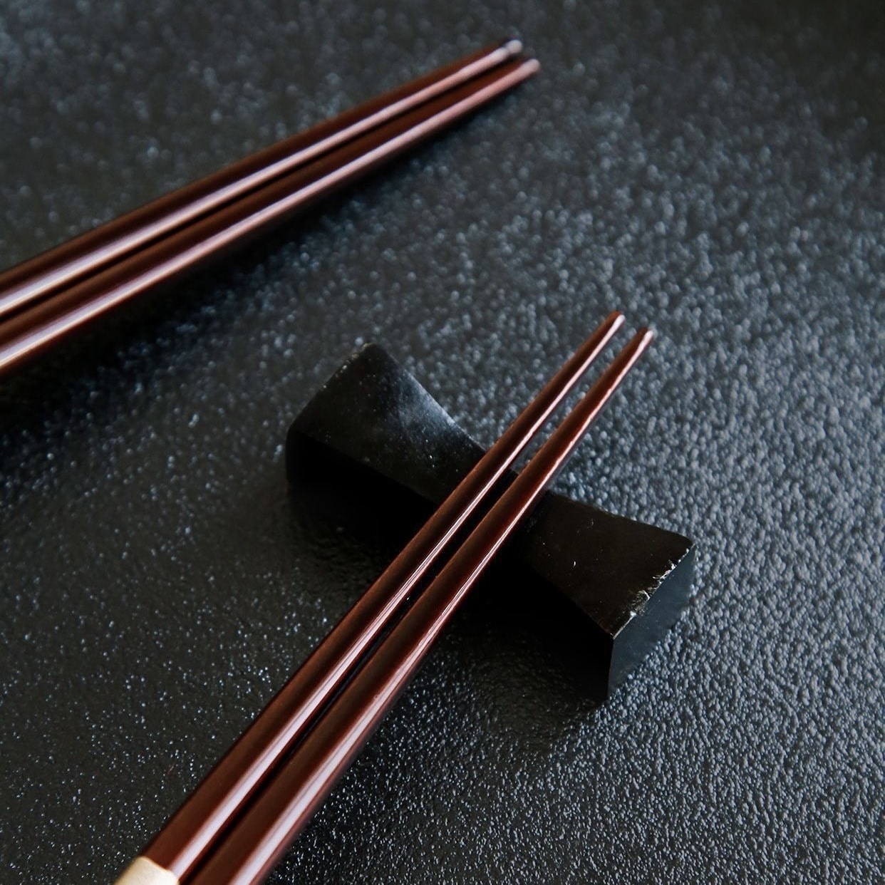 Premium-quality wooden chopsticks with iridescent pattern