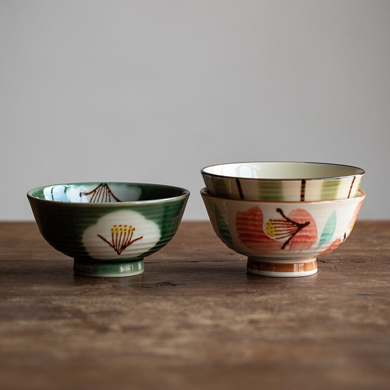 Artisan tableware ceramic bowls for rice, soup, and desserts