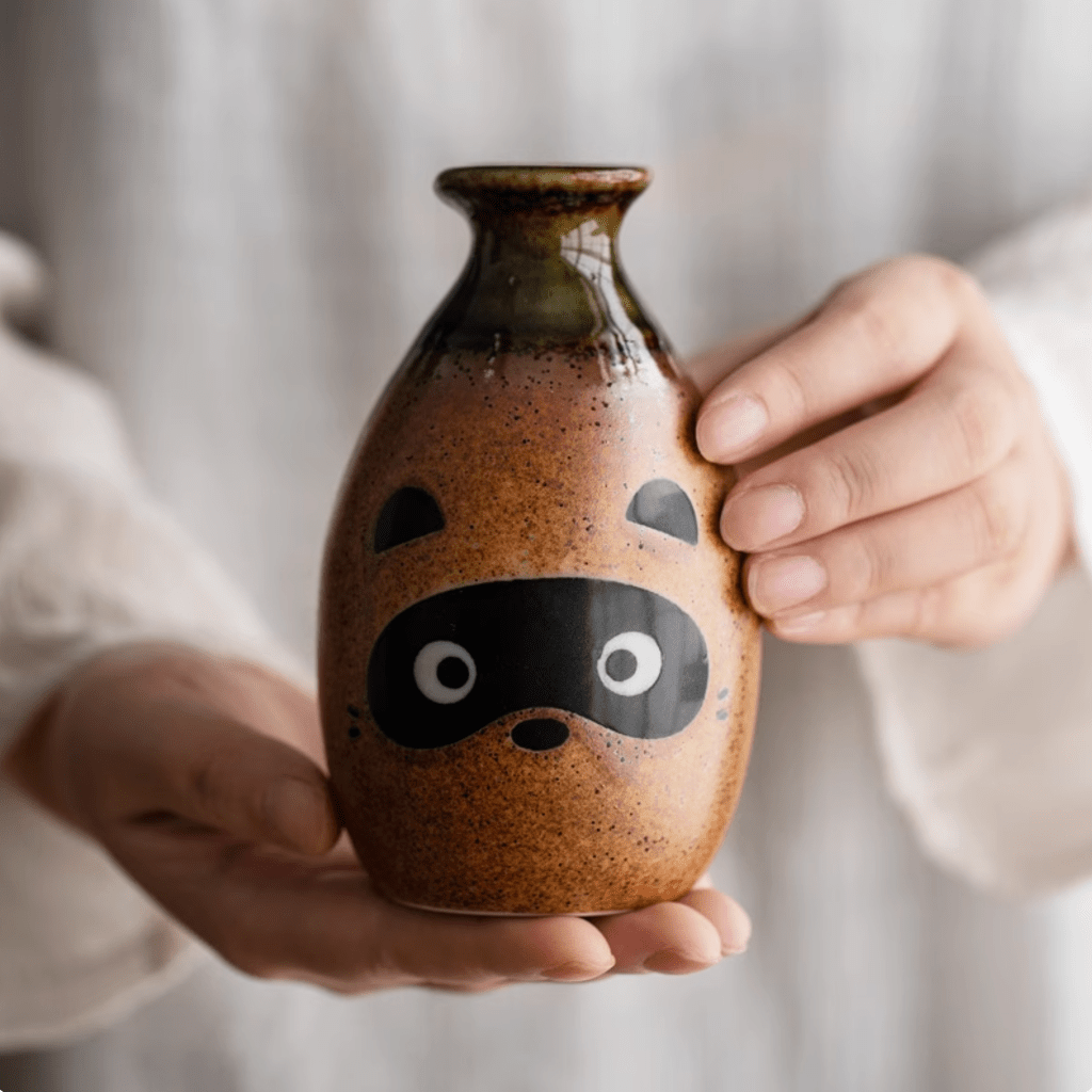 Unique sake set with hand-painted details for casual gatherings.
