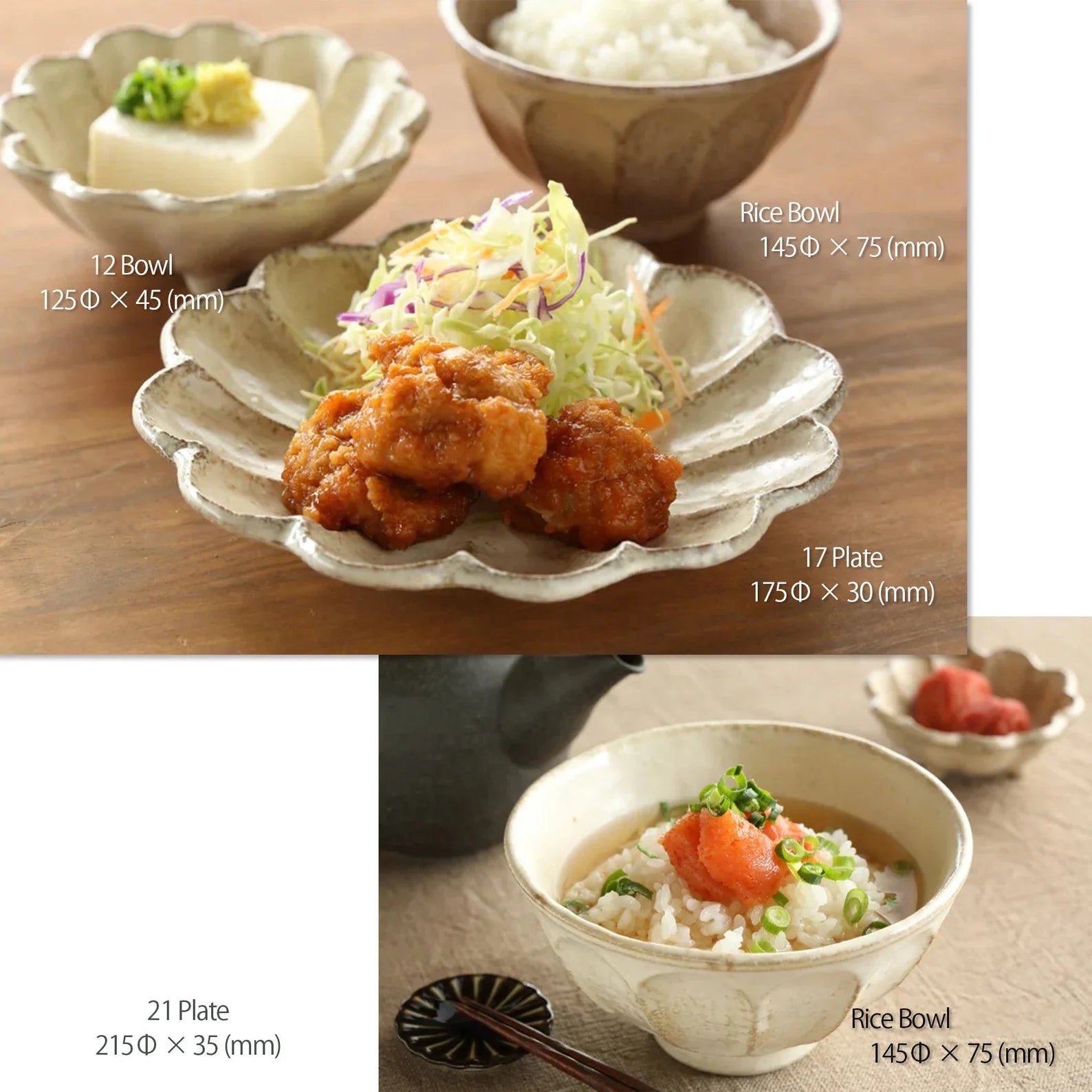 White ceramic rice bowl with Japanese cuisine