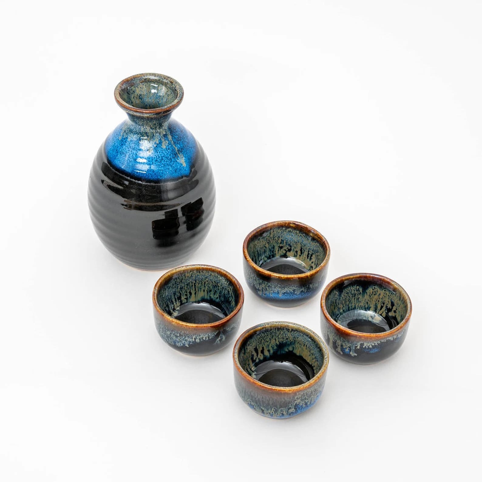 Elegant Japanese sake cup set on a refined tabletop